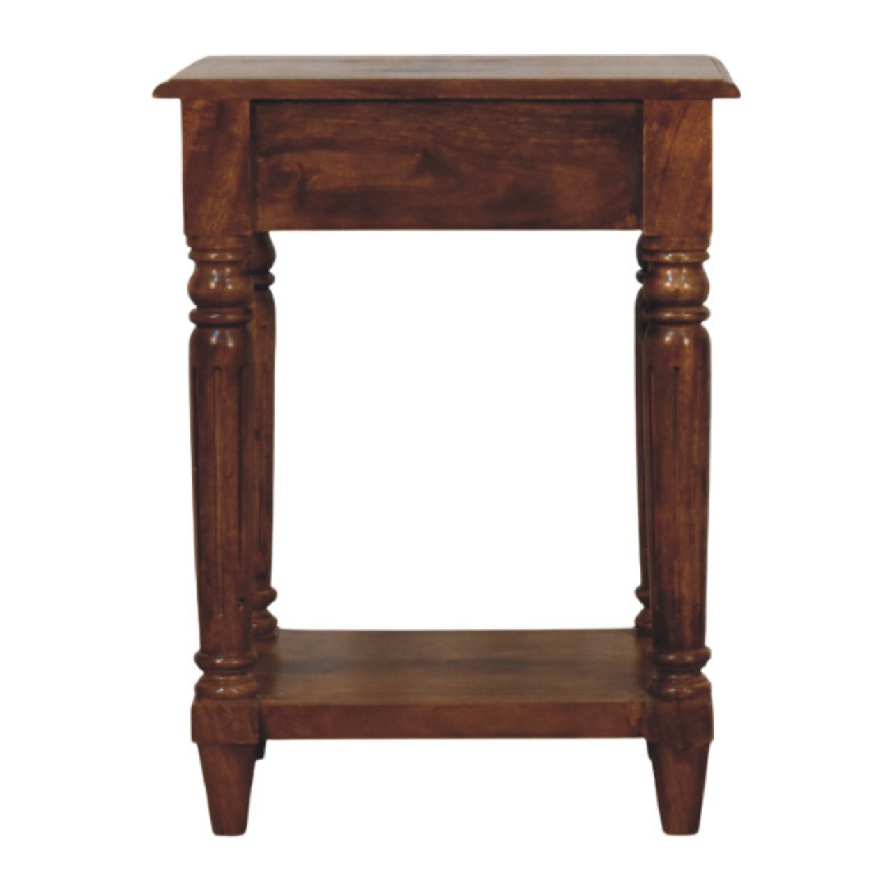IN4016-9.jpg Turned legs Chestnut 1 Drawer Side Table - Image 8