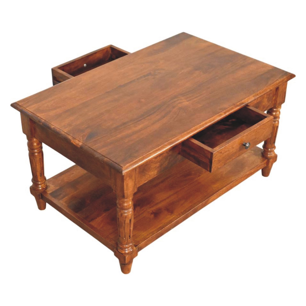 IN4021-7.jpg Turned legs Chestnut 2 Drawer Coffee Table - Image 6