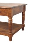 Turned legs Chestnut 2 Drawer Coffee Table - Image 7