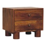 Tula 2 Drawer Chestnut Nightstand - Image 2