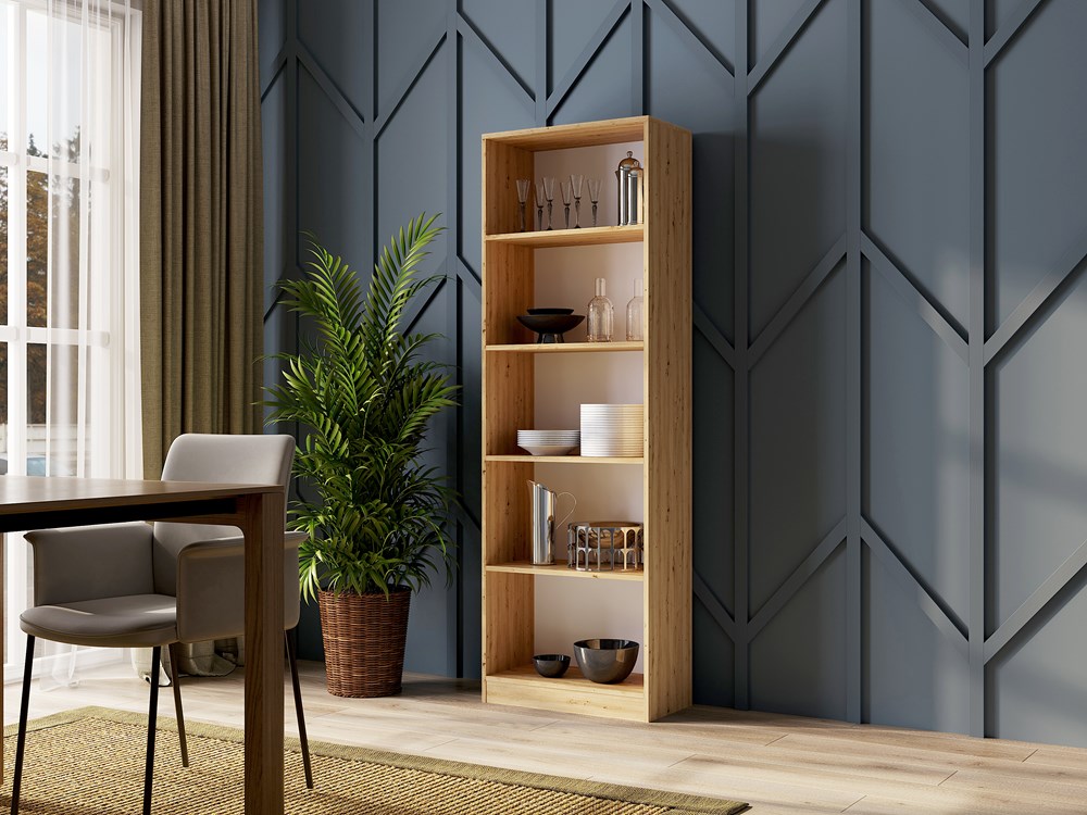 I_R60-REGAL_1_A Onyx R60 Classic Bookcase in Artisan Oak - Image 3