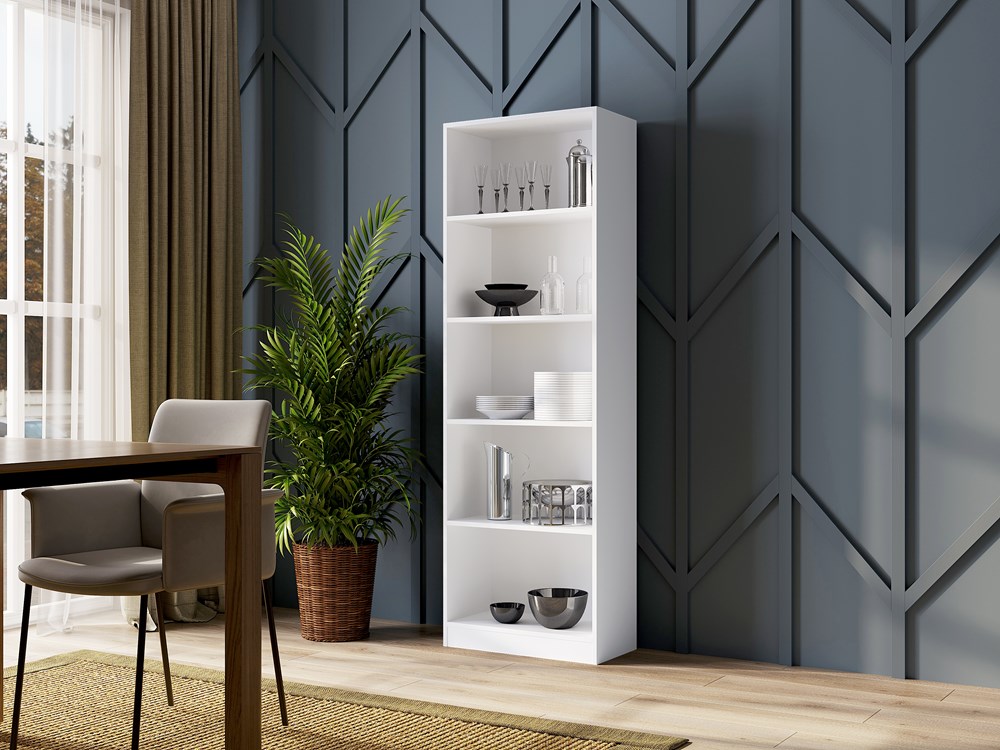 I_R60-REGAL_1_W Onyx R60 Classic Bookcase in White Matt - Image 3