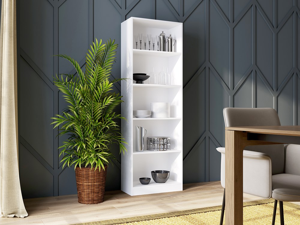 I_R60-REGAL_2_W Onyx R60 Classic Bookcase in White Matt - Image 4