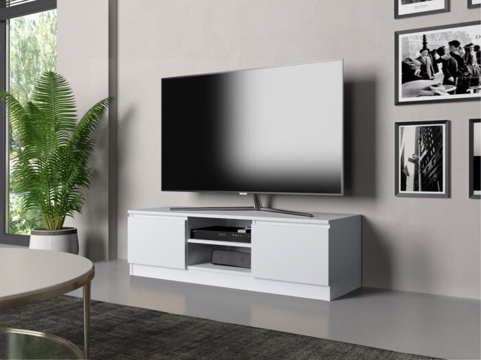 TV Stand Dalton 120 White Finish - Image 5
