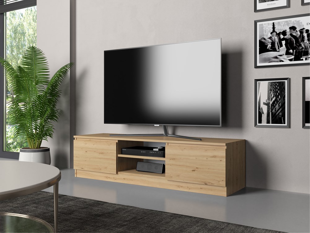 I_RTV-140-MALWA_A Malwa 140 Modern TV Unit in Artisan Oak - Image 6
