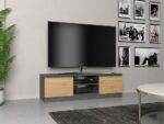 TV Stand Dalton 120 Anthracite Oak - Image 5