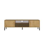 TV Cabinet Elwood 160 Oak Ribbed Front - Image 7