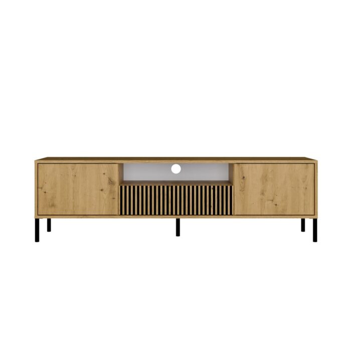 TV Cabinet Elwood 160 Oak Ribbed Front - Image 7