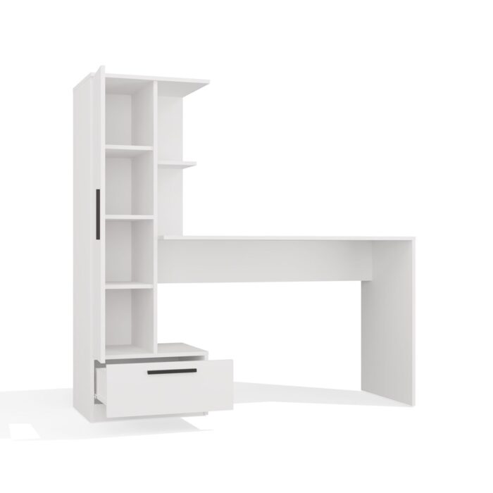 Cosmo Desk & Bookcase Set – White - Image 6