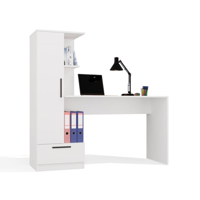 Cosmo Desk & Bookcase Set – White - Image 11