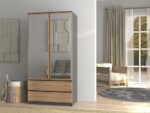 Wardrobe Liora SS-90L Anthracite & Oak - Image 4
