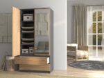 Wardrobe Liora SS-90L Anthracite & Oak - Image 5