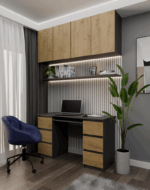 Kuba Study Desk – Anthracite & Oak Effect - Image 2