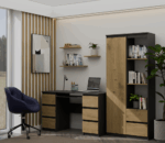 Kuba Study Desk – Anthracite & Oak Effect - Image 3