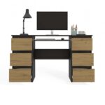 Kuba Study Desk – Anthracite & Oak Effect - Image 6