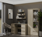 Kuba Sonoma Oak Desk - 6 Drawers - Image 3