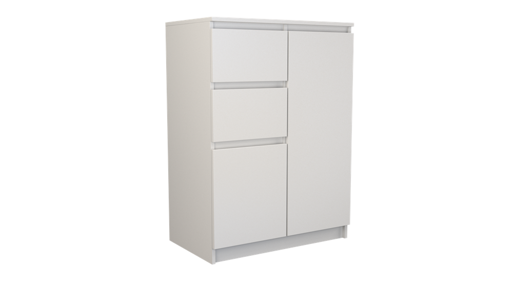 Komoda_3 Malwa 2D2S Sideboard - White Matte - Image 1