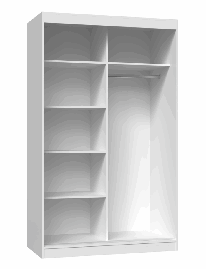 Wardrobe Elara 120B White - Image 2