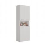 Nel 2K/DK Tall Bathroom Cabinet in White Matt - Image 2