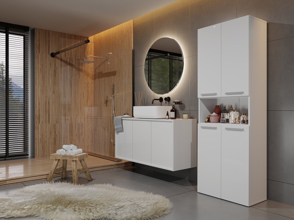 Kopia-kadr-10003 Nel 2K/DK Tall Bathroom Cabinet in White Matt - Image 7