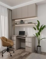 Kuba Clay Grey Desk - 6 Drawers - Image 2