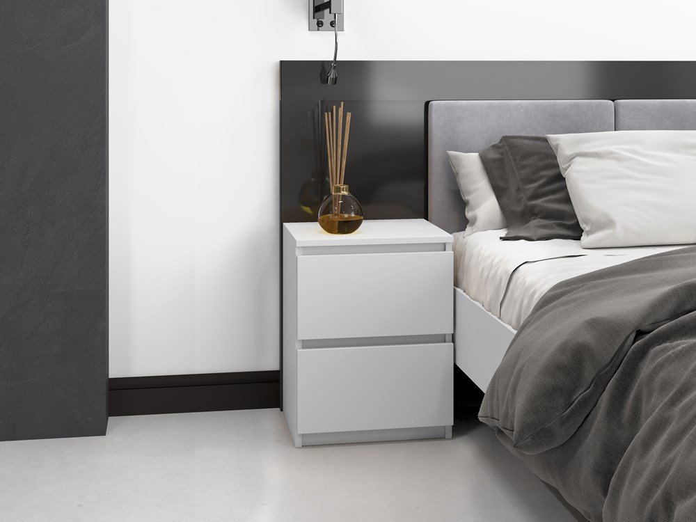 M2_2_W Malwa W2 Bedside Table in White Matt - Image 6