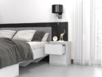 Malwa W2 Bedside Table in White Matt - Image 5