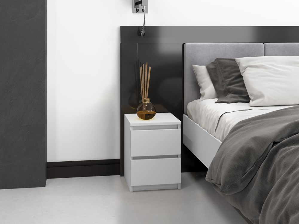 M2_close_2_W Malwa M2 Bedside Table in White Matt - Image 5