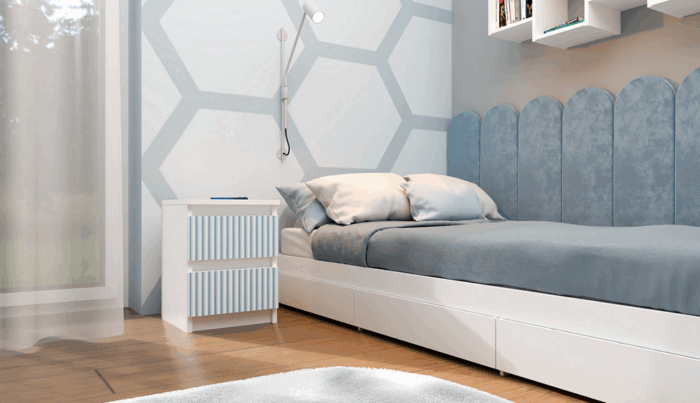 Vero M2 Nightstand – Blue Edition - Image 2