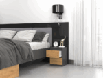 Vero M2 Small Bedside Cabinet – Anthracite & Oak - Image 5