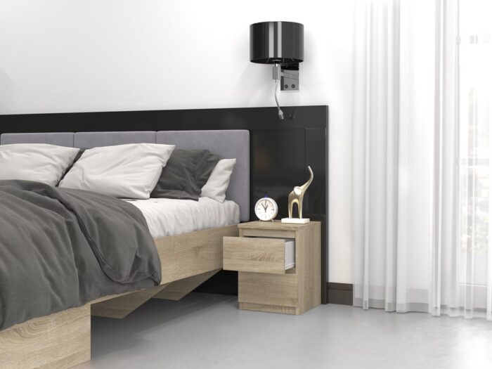 Vero M2 Classic Bedside Cabinet – Sonoma Oak - Image 7