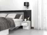 Malwa M2 Bedside Table in White High Gloss - Image 6