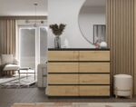 Malwa M8 Dresser - Anthracite & Artisan Oak - Image 5