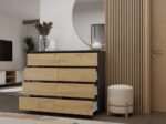 Malwa M8 Dresser - Anthracite & Artisan Oak - Image 6