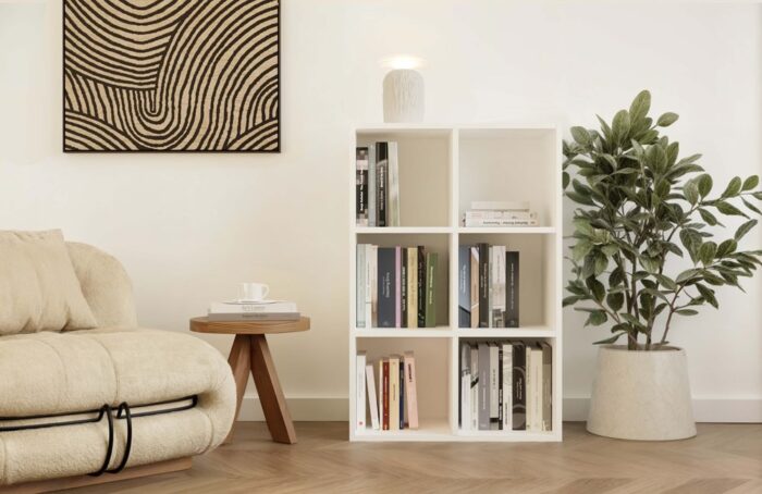 Grid Mini 2x3 White Bookcase - Image 6