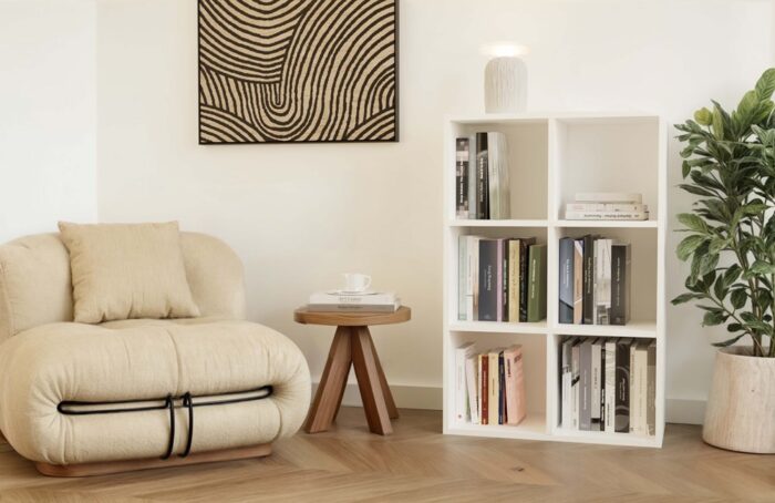 Grid Mini 2x3 White Bookcase - Image 2