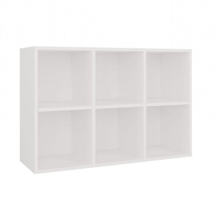Grid Mini 2x3 White Bookcase - Image 3
