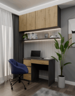 Mijas Left-Side Study Desk – Anthracite & Oak - Image 5