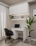 Mijas Left White Desk - 4 Drawers - Image 5