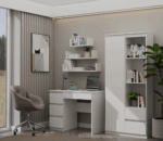 Mijas Left White Desk - 4 Drawers - Image 6