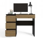 Mijas Left-Side Study Desk – Anthracite & Oak - Image 4