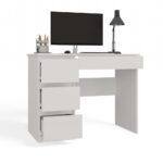 Mijas Left White Desk - 4 Drawers - Image 2