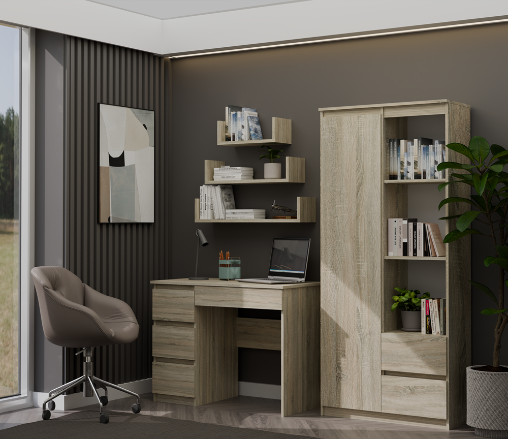 MIJASBIURKOSONOMALEWO.2tif Mijas Left Desk - Sonoma Oak - Image 5