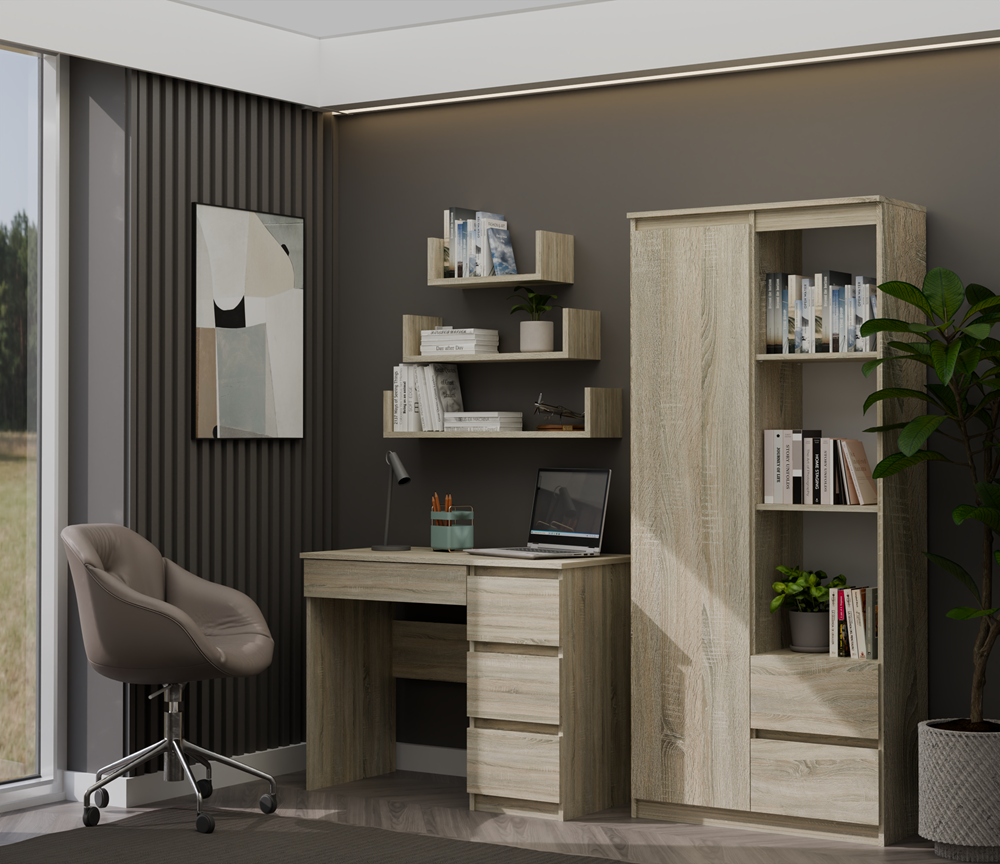 MIJASBIURKOSONOMAPRAWO.2tif Mijas Right Desk - Sonoma Oak - Image 6