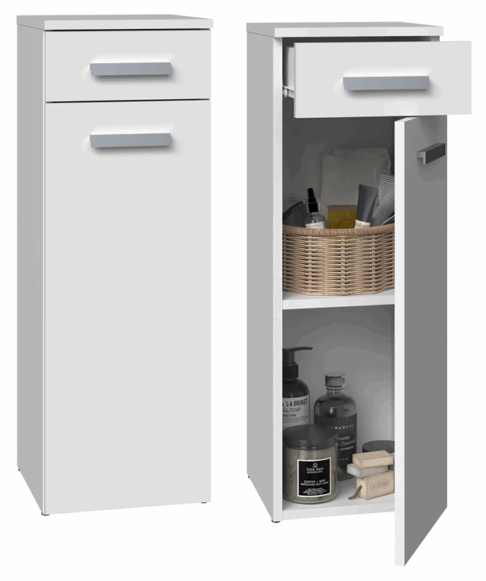 Pureline Tall White Cabinet - Image 1