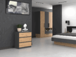Malwa M3 Compact Cabinet – Anthracite & Oak - Image 2
