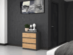 Malwa M3 Compact Cabinet – Anthracite & Oak - Image 5