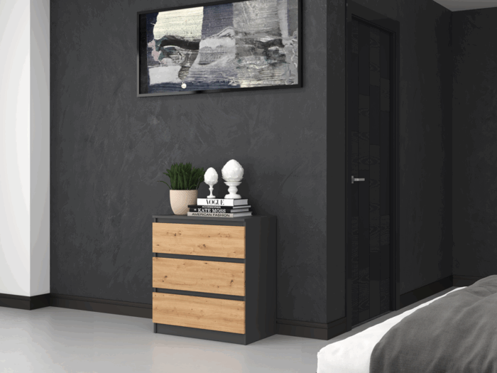 Malwa M3 Compact Cabinet – Anthracite & Oak - Image 5