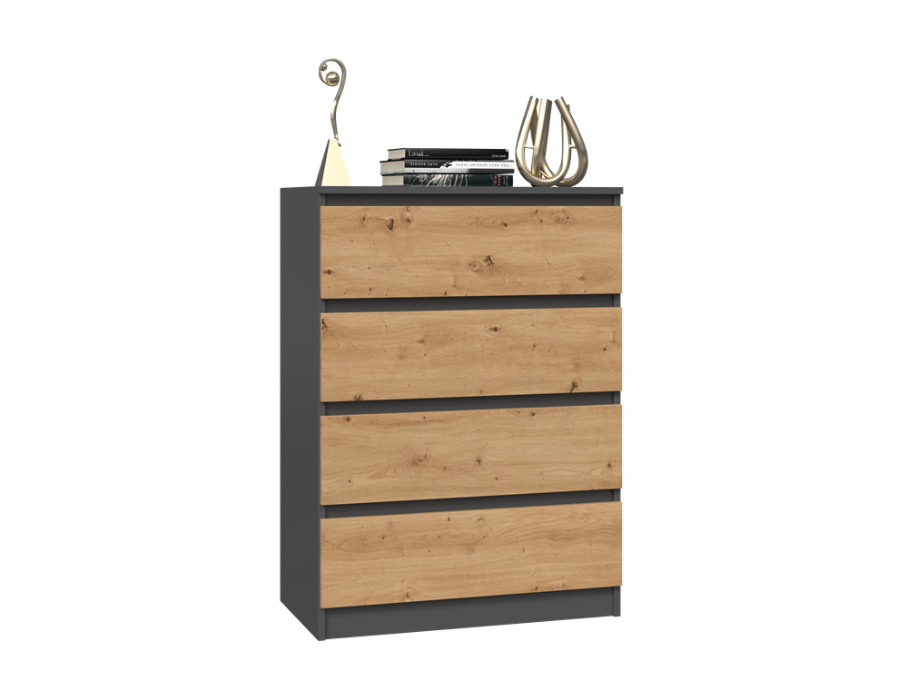 M_4 Malwa M4 Chest of Drawers - Anthracite & Artisan Oak - Image 2