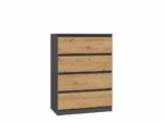 Malwa M4 Chest of Drawers - Anthracite & Artisan Oak